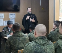 Встреча войскового духовенства с военнослужащими комендатуры