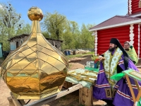 Епископ Митрофан совершил освящения куполов в селе Шушнур